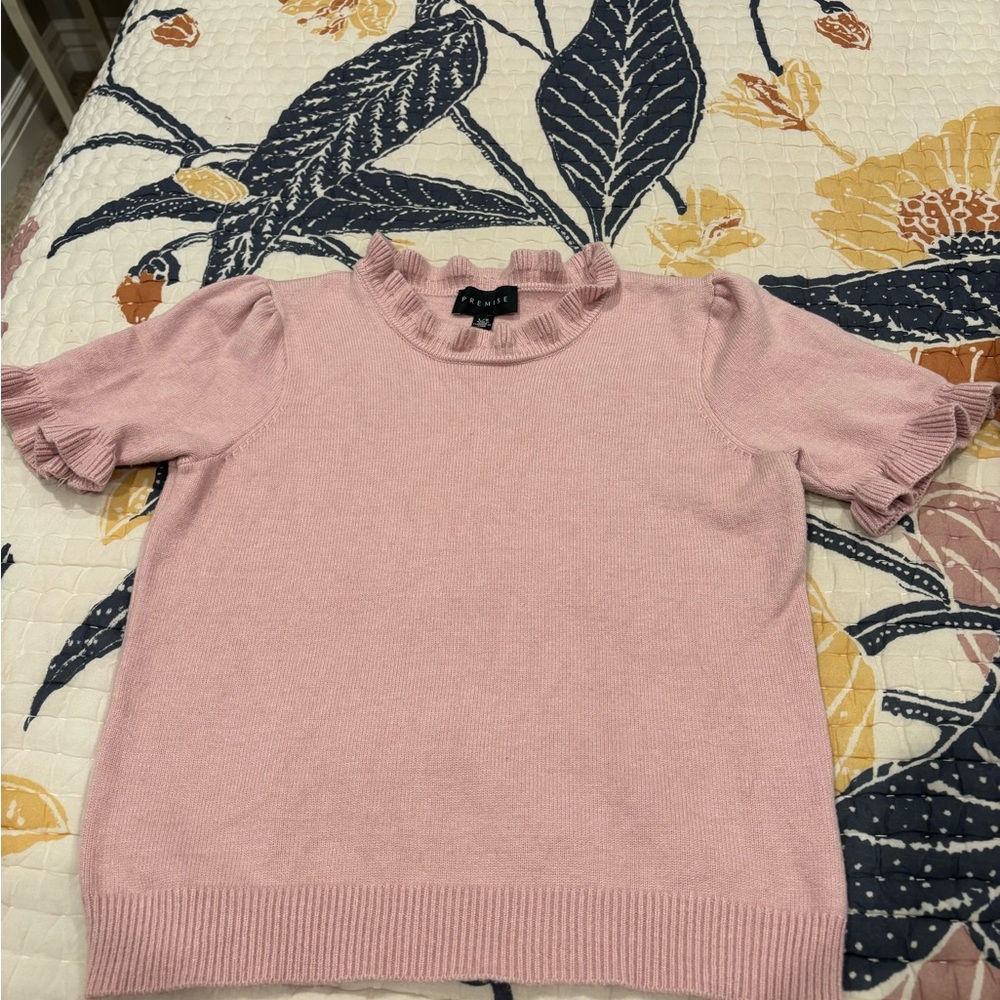 Pink Ruffled Sweater